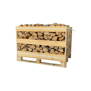Medium crate of kiln-dried birch firewood – premium ready to burn hardwood logs.