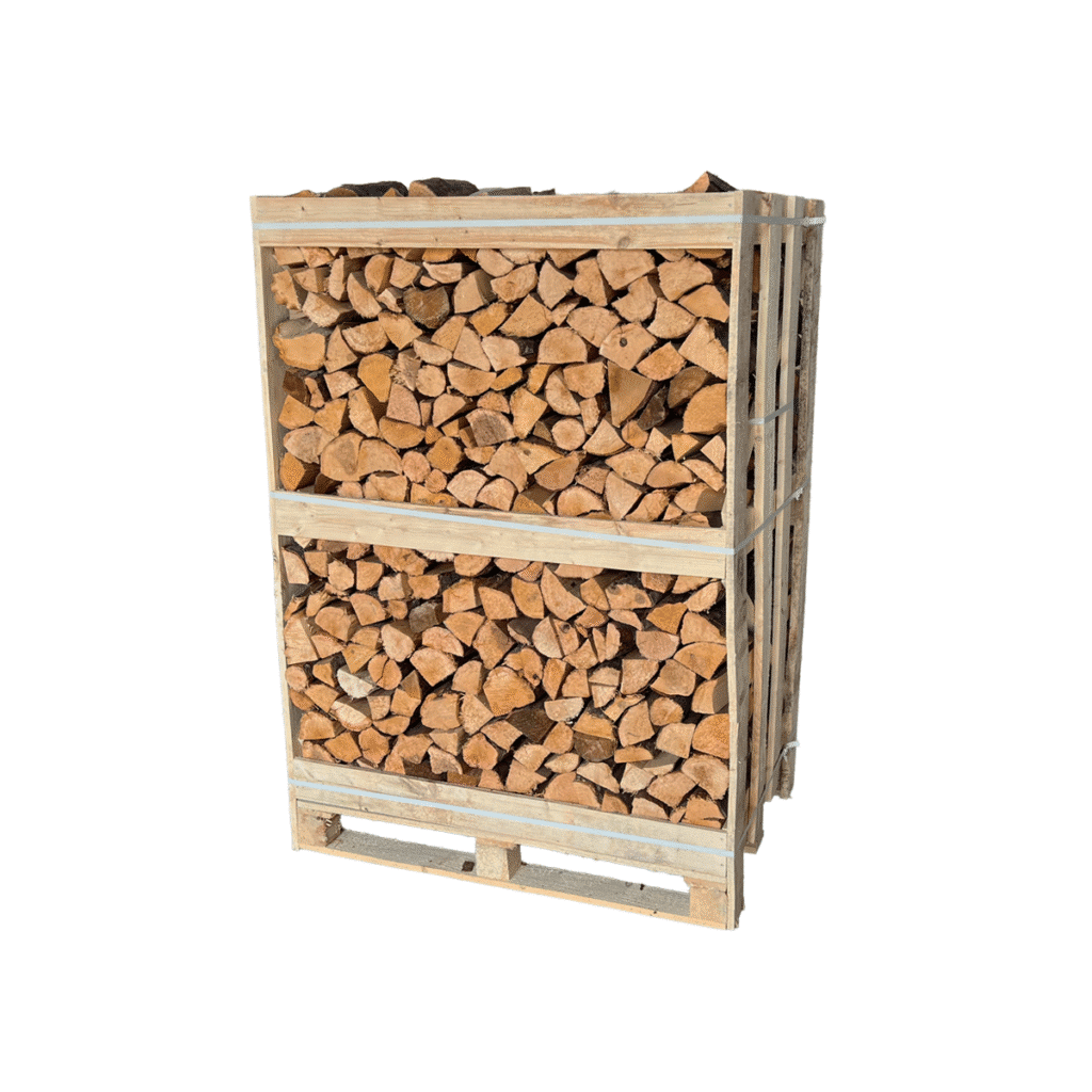 Kiln dried mixed hardwood logs large crate – Ready to Burn certified firewood.