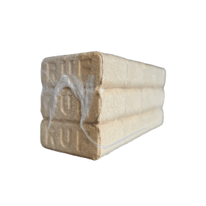 10 kg pack of RUF wood briquettes wrapped in plastic