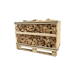 Medium crate of kiln-dried beech firewood – premium hardwood logs ready to burn.